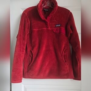 Patagonia Women Pullover Size Medium  Fleece Jacket Re-Tool Half Snap long Sleev